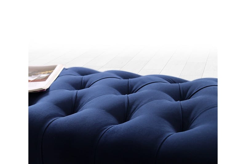 Hodgenville Fotskammel 92 cm Rektangulär - Marineblå - Møbler - Stoler & lenestoler - Krakk - Fotskammel