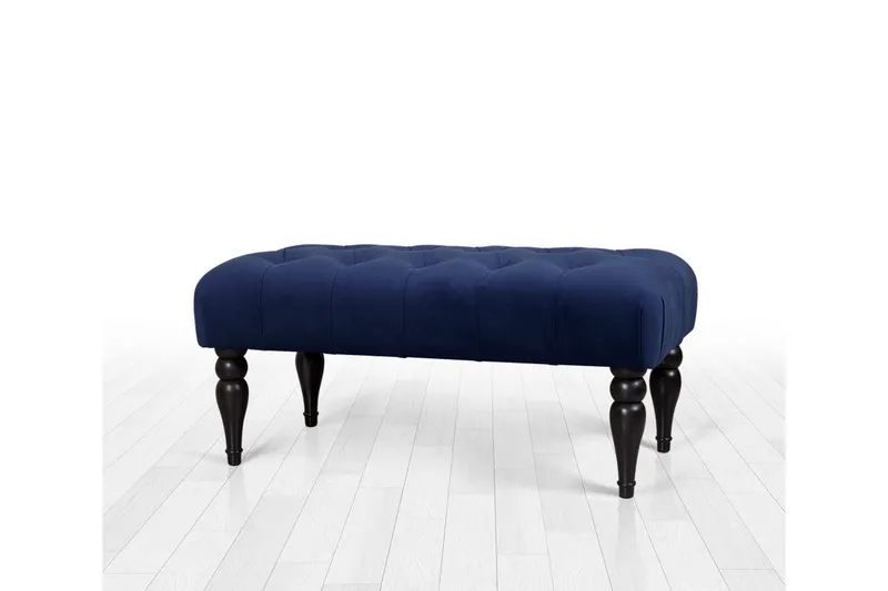 Hodgenville Fotskammel 92 cm Rektangulär - Marineblå - Møbler - Stoler & lenestoler - Krakk - Fotskammel