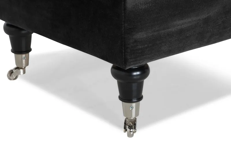 Howard Classic Fotskammel Fløyel - Svart - Møbler - Stoler & lenestoler - Krakk - Fotskammel