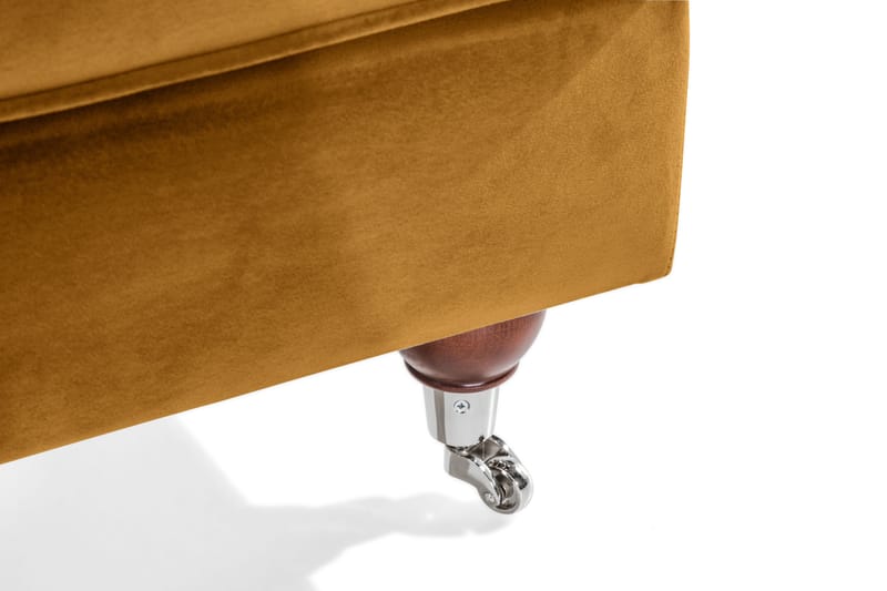 Howard Riviera Fotskammel Fløyel - Amber - Møbler - Stoler & lenestoler - Krakk - Fotskammel