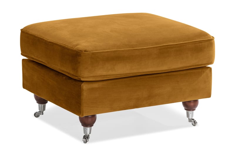 Howard Riviera Fotskammel Fløyel - Amber - Møbler - Stoler & lenestoler - Krakk - Fotskammel