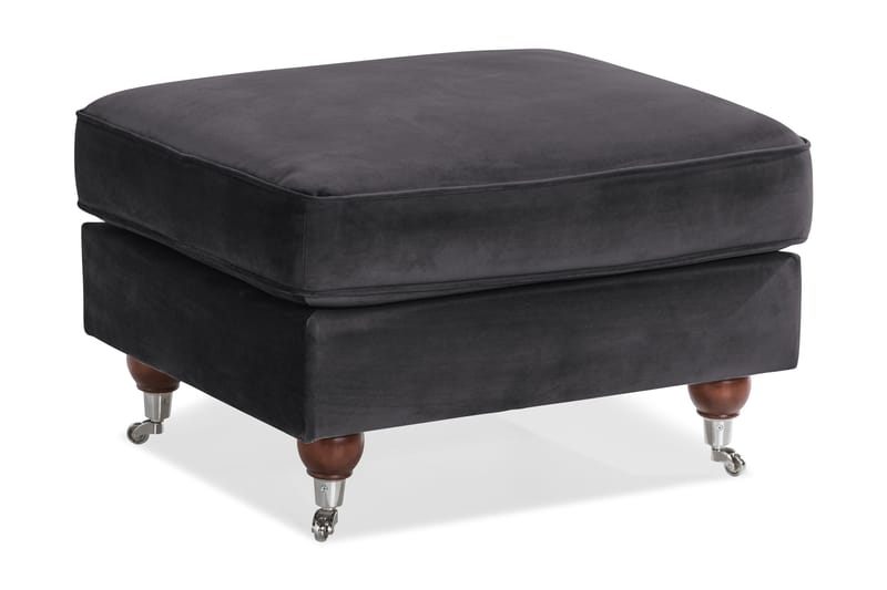Howard Riviera Fotskammel Fløyel - Mørkegrå - Møbler - Stoler & lenestoler - Krakk - Fotskammel