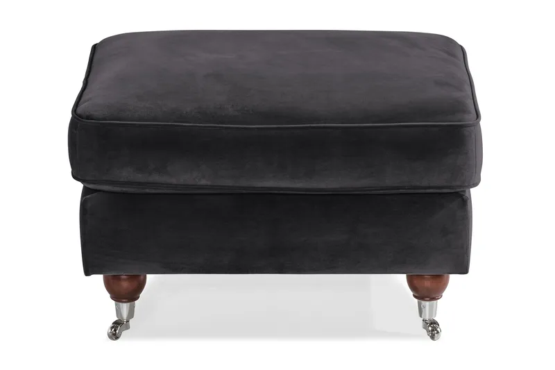 Howard Riviera Fotskammel Fløyel - Mørkegrå - Møbler - Stoler & lenestoler - Krakk - Fotskammel