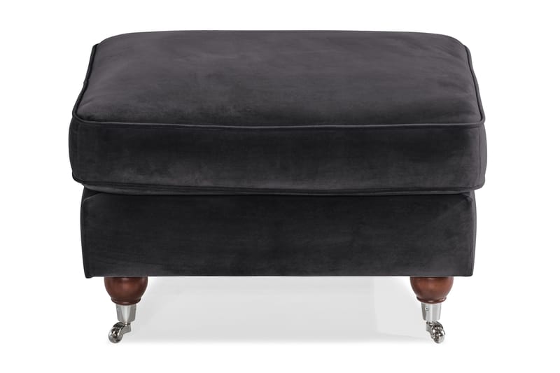 Howard Riviera Fotskammel Fløyel - Mørkegrå - Møbler - Stoler & lenestoler - Krakk - Fotskammel