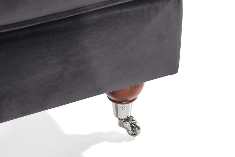 Howard Riviera Fotskammel Fløyel - Mørkegrå - Møbler - Stoler & lenestoler - Krakk - Fotskammel