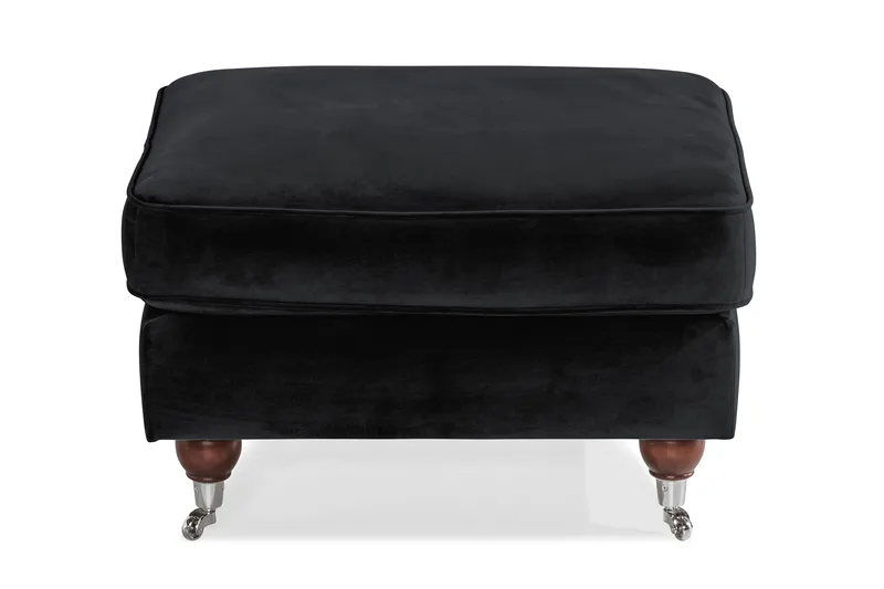 Howard Riviera Fotskammel Fløyel - Svart - Møbler - Stoler & lenestoler - Krakk - Fotskammel