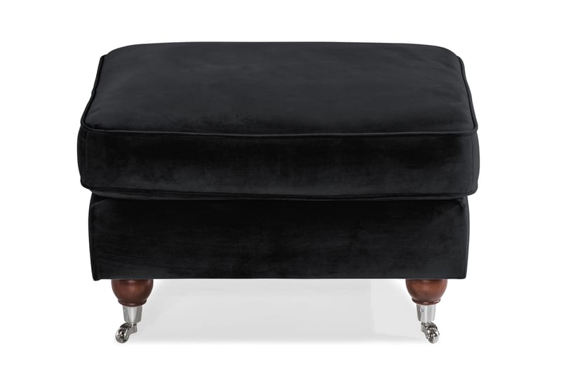 Howard Riviera Fotskammel Fløyel - Svart - Møbler - Stoler & lenestoler - Krakk - Fotskammel