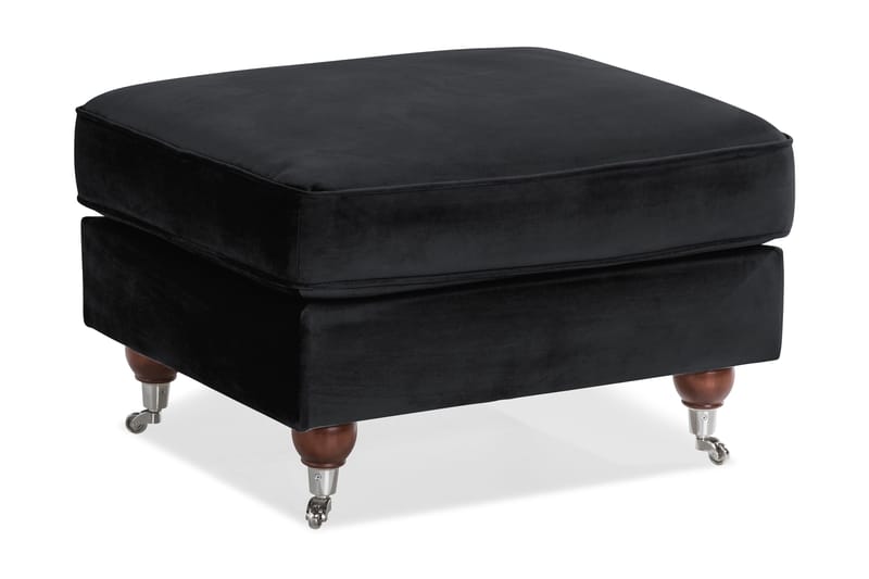Howard Riviera Fotskammel Fløyel, Svart