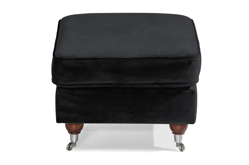 Howard Riviera Fotskammel Fløyel - Svart - Møbler - Stoler & lenestoler - Krakk - Fotskammel