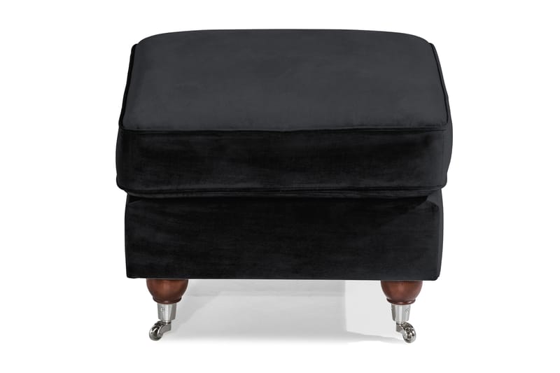Howard Riviera Fotskammel Fløyel - Svart - Møbler - Stoler & lenestoler - Krakk - Fotskammel