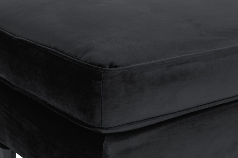 Howard Riviera Fotskammel Fløyel - Svart - Møbler - Stoler & lenestoler - Krakk - Fotskammel