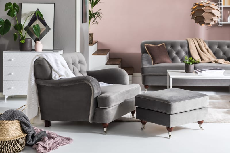 Howard Riviera Fotskammel - Sølvgrå - Møbler - Stoler & lenestoler - Krakk - Fotskammel