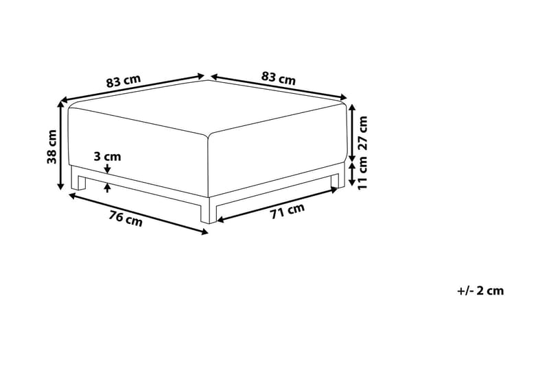 Hughen Fotskammel - Beige/Svart - Møbler - Stoler & lenestoler - Krakk - Fotskammel