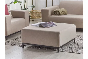 Hughen Fotskammel - Beige/Svart - Møbler - Stoler & lenestoler - Krakk - Fotskammel