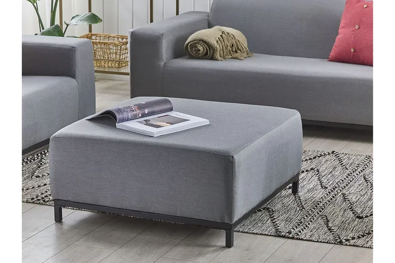 Hughen Fotskammel - Grå/Svart - Møbler - Stoler & lenestoler - Krakk - Fotskammel