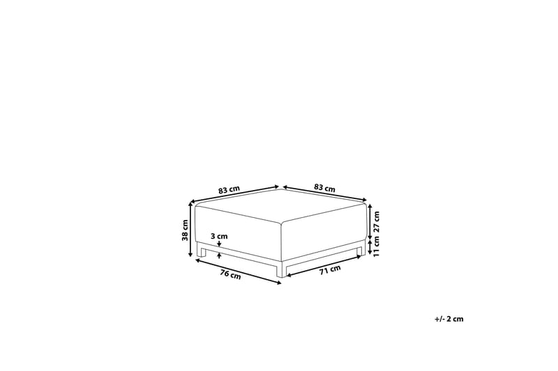Hughen Fotskammel - Grå/Svart - Møbler - Stoler & lenestoler - Krakk - Fotskammel