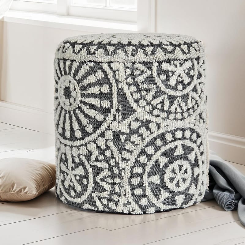 Ivoino krakk 40 cm - Svart/hvit - Møbler - Stoler & lenestoler - Krakk - Fotskammel - Fotskammel med oppbevaring