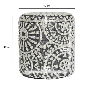 Ivoino krakk 40 cm - Svart/hvit - Møbler - Stoler & lenestoler - Krakk - Fotskammel - Fotskammel med oppbevaring