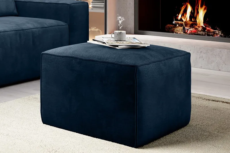 Kamli Fotskammel - Blå - Møbler - Stoler & lenestoler - Krakk - Fotskammel