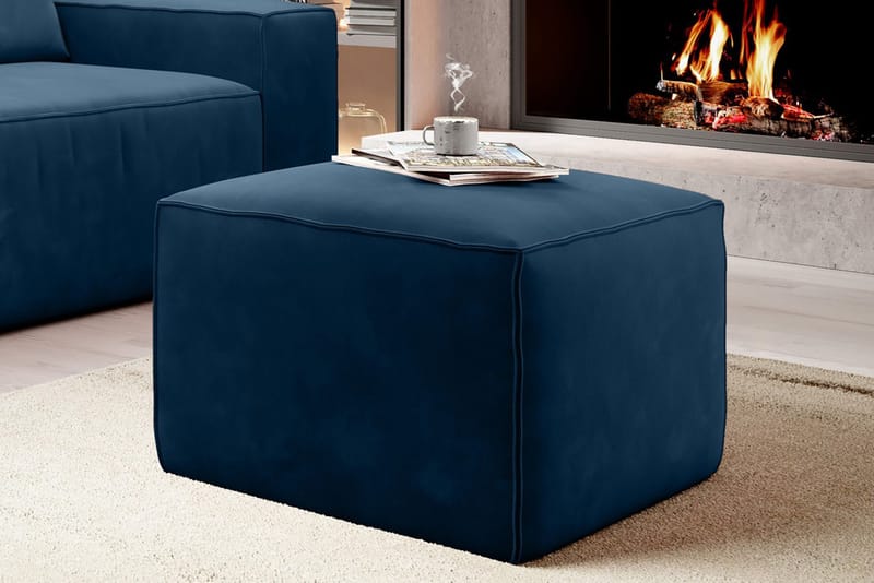 Kamli Fotskammel - Blå - Møbler - Stoler & lenestoler - Krakk - Fotskammel