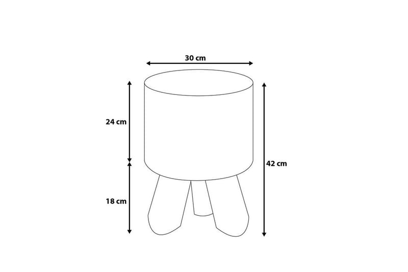 Kent Fotskammel 50 / 50 cm - Brun - Møbler - Stoler & lenestoler - Krakk - Fotskammel