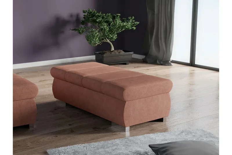 Kintore Fotpall 60 cm Light Brown/Cream - Møbler - Stoler & lenestoler - Krakk - Fotskammel