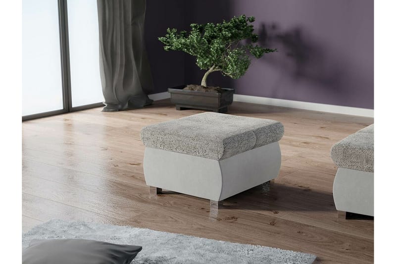 Kintore Fotpall 60 cm Light grey/Dark grey - Møbler - Stoler & lenestoler - Krakk - Fotskammel