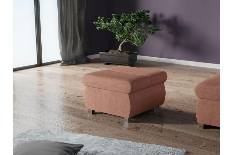 Kintore Fotpall 60 cm Pink/Brown - Møbler - Stoler & lenestoler - Krakk - Fotskammel