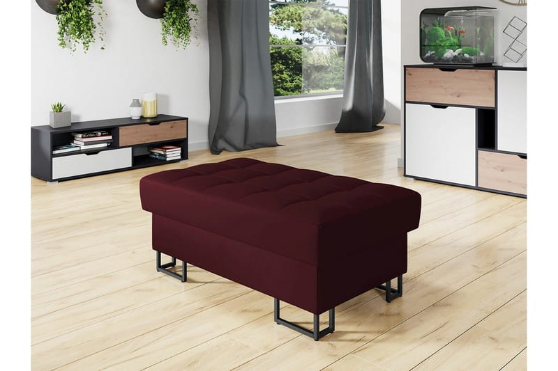 Kintore Fotpall 67 cm Wine red - Møbler - Stoler & lenestoler - Krakk - Fotskammel