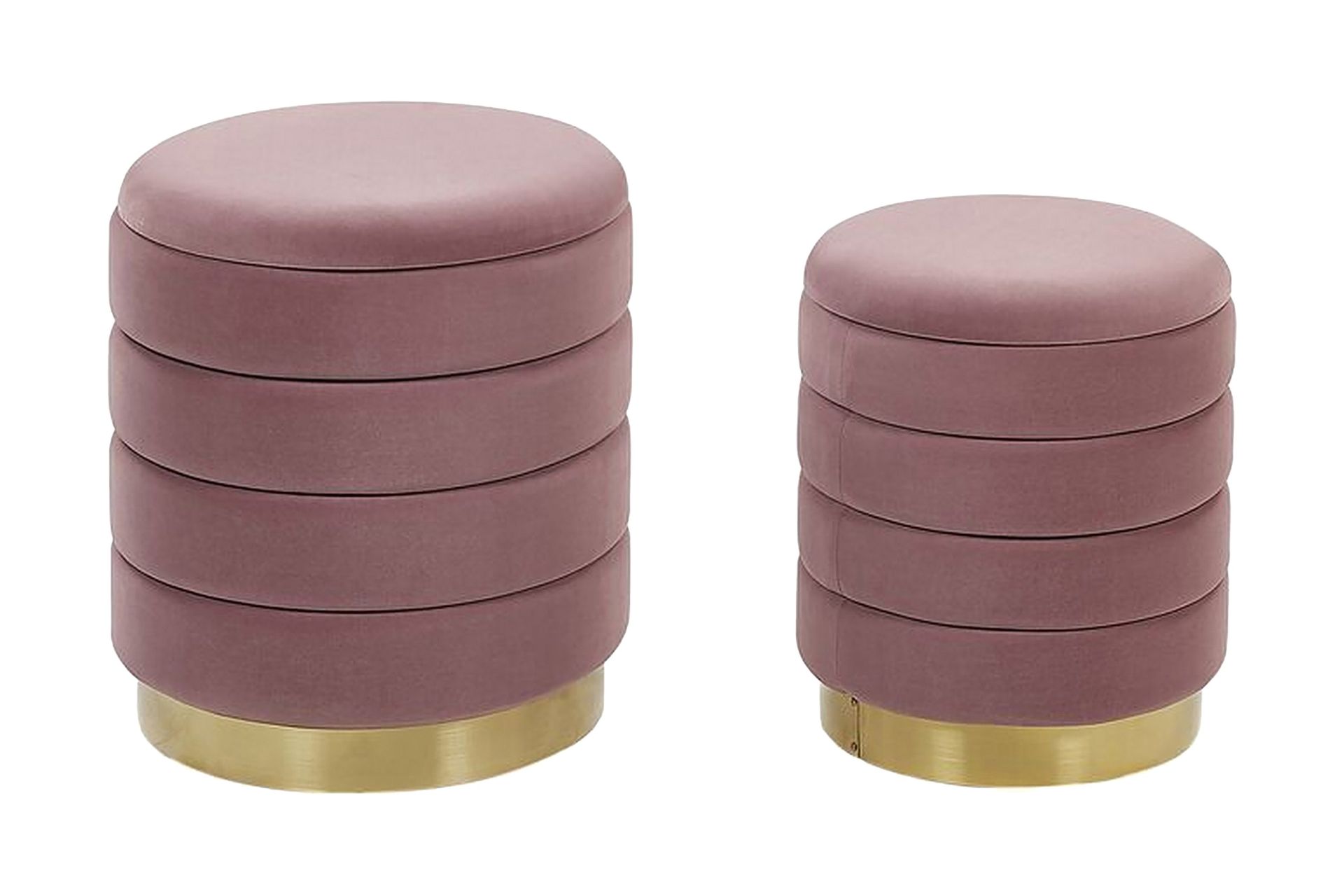 Lerbodatorp Fotskammel med Oppbevaring 2-pk - Rosa