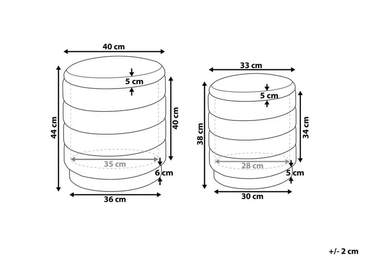 Lerbodatorp Fotskammel med Oppbevaring 2-pk - Rosa - Møbler - Stoler & lenestoler - Krakk - Fotskammel - Fotskammel med oppbevaring