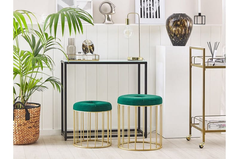 Mattila Fotskammel 2-pk - Grønn - Møbler - Stoler & lenestoler - Krakk - Fotskammel