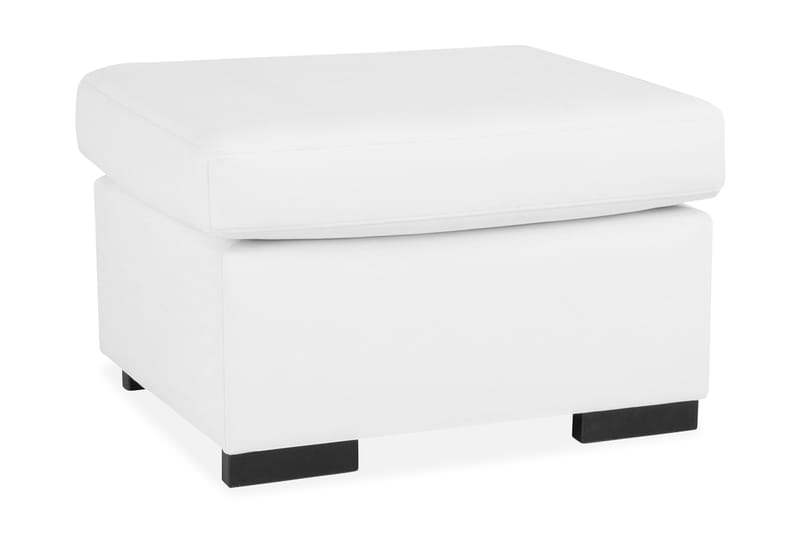 Memphis Fotskammel 70x60 cm - Hvit Lær - Møbler - Stoler & lenestoler - Krakk - Fotskammel