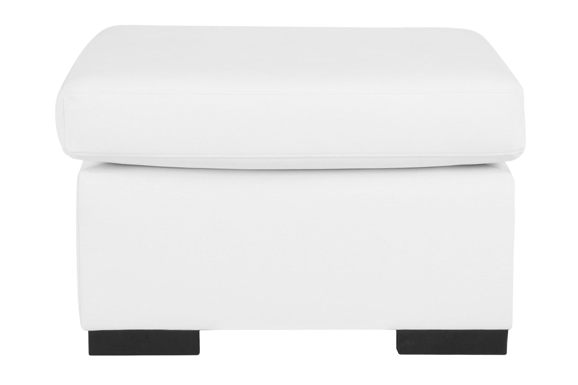 Memphis Fotskammel 70x60 cm - Hvit Lær - Møbler - Stoler & lenestoler - Krakk - Fotskammel