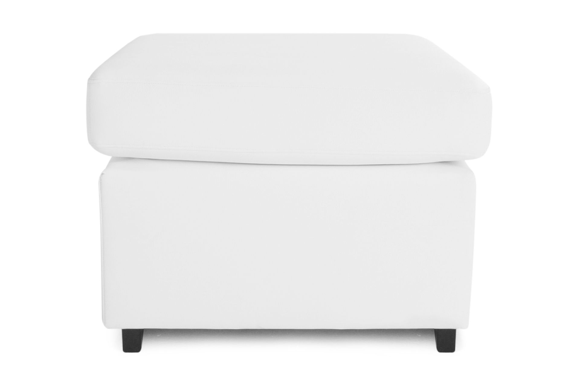 Memphis Fotskammel 70x60 cm - Hvit Lær - Møbler - Stoler & lenestoler - Krakk - Fotskammel