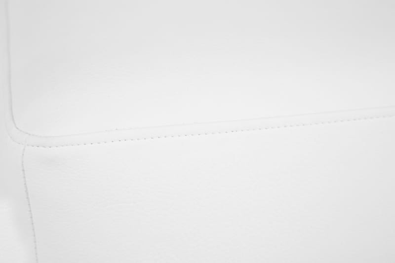 Memphis Fotskammel 70x60 cm - Hvit Lær - Fotskammel