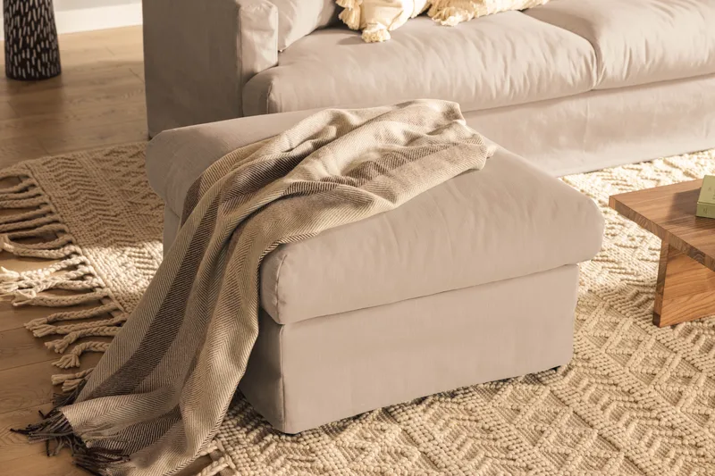 Menard Fotskammel - Beige - Møbler - Stoler & lenestoler - Krakk - Fotskammel