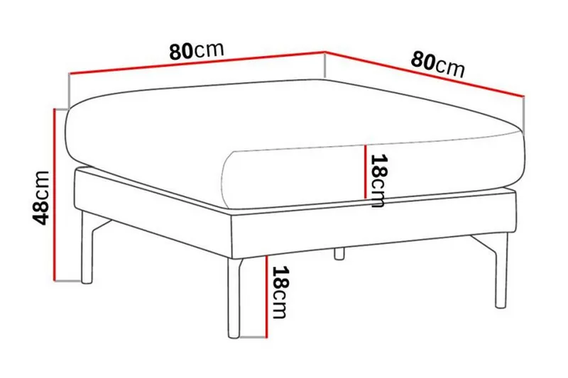 Menard Fotskammel - Hvit Bouclé - Møbler - Stoler & lenestoler - Krakk - Fotskammel