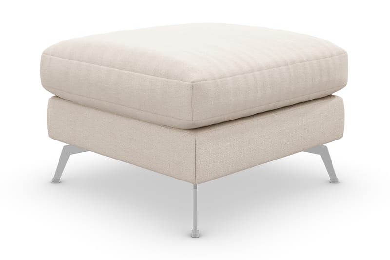 Ocean Lyx Fotskammel - Beige/Krom - Møbler - Stoler & lenestoler - Krakk - Fotskammel