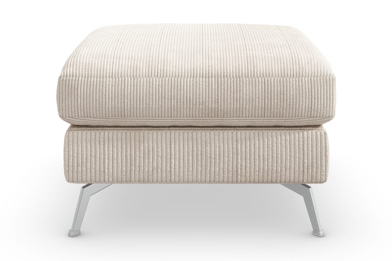 Ocean Lyx Fotskammel - Beige/Krom - Møbler - Stoler & lenestoler - Krakk - Fotskammel