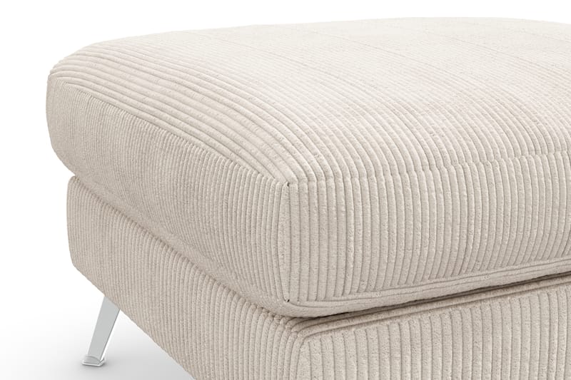 Ocean Lyx Fotskammel - Beige/Krom - Møbler - Stoler & lenestoler - Krakk - Fotskammel