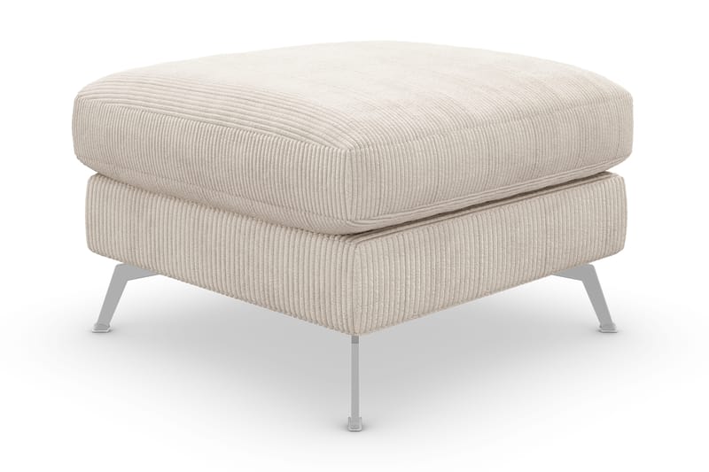 Ocean Lyx Fotskammel - Beige/Krom - Møbler - Stoler & lenestoler - Krakk - Fotskammel
