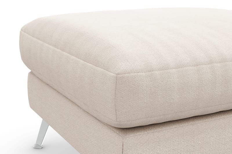 Ocean Lyx Fotskammel - Beige/Krom - Møbler - Stoler & lenestoler - Krakk - Fotskammel