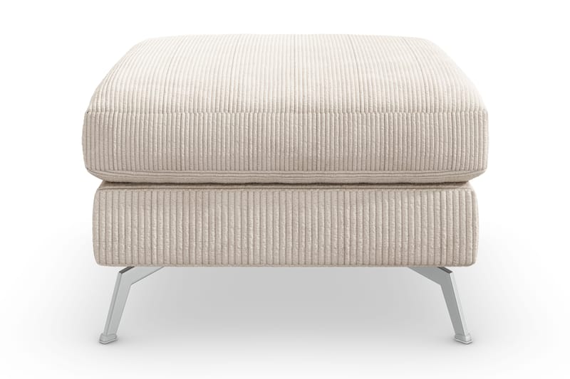Ocean Lyx Fotskammel - Beige/Krom - Møbler - Stoler & lenestoler - Krakk - Fotskammel