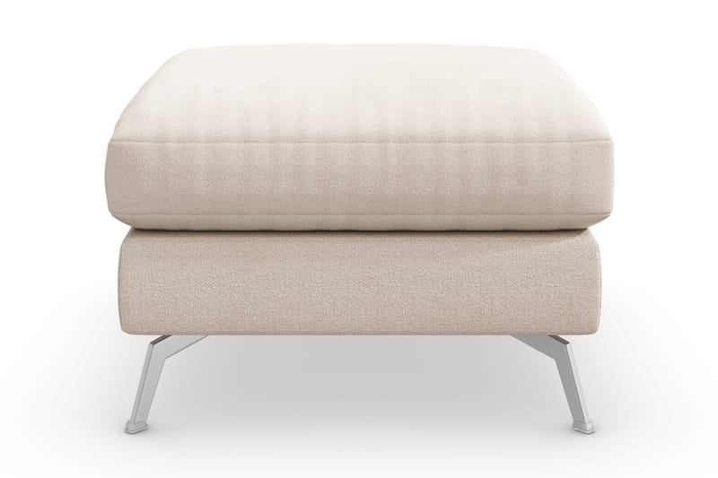 Ocean Lyx Fotskammel - Beige/Krom - Møbler - Stoler & lenestoler - Krakk - Fotskammel