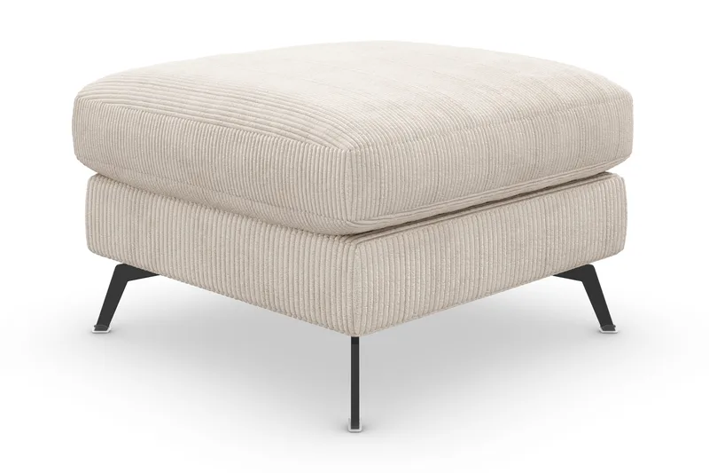 Ocean Lyx Fotskammel, Beige/Svart