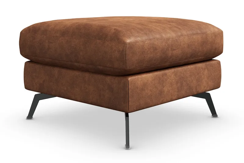 Ocean Lyx Fotskammel, Brun/Lær