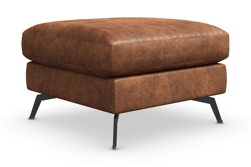 Ocean Lyx Fotskammel - Brun/Lær - Møbler - Stoler & lenestoler - Krakk - Fotskammel