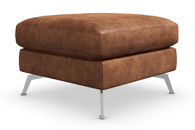 Ocean Lyx Fotskammel, Brun/Lær