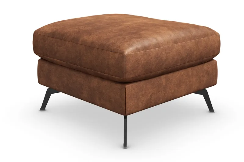 Ocean Lyx Fotskammel - Brun/Lær - Møbler - Stoler & lenestoler - Krakk - Fotskammel